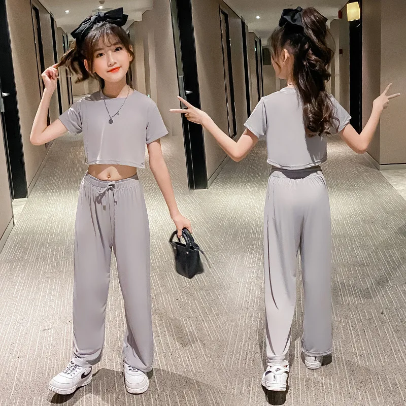 Boutique 12 Year Girls Clothing Suit 2021 Summer New Sports Korean Fashion O-neck Children's Two Piece Outfits Christmas Clothes