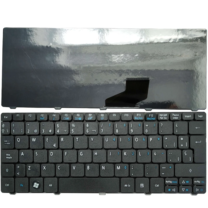 Новая клавиатура с испанской раскладкой для ноутбука Acer Aspire One Happy 2. Клавиатура