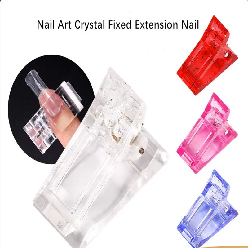 

Nail Art Transparent Crystal Clip for Finger Extension Nail UV Gel Fixed Nail Mold Professional Nail Product Nails Accesorio Hot