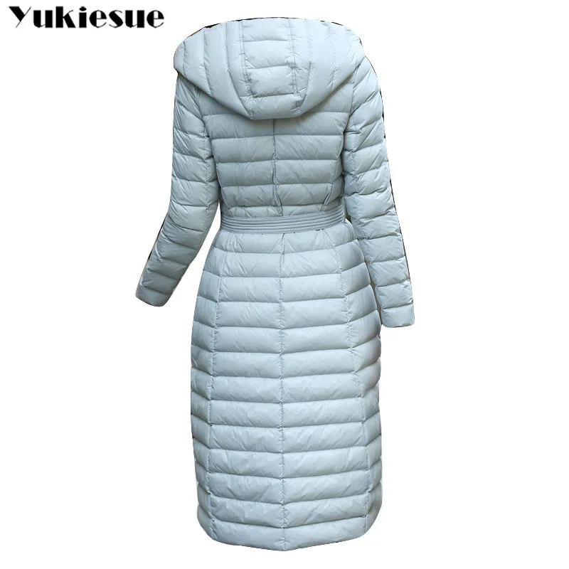 Женская куртка на утином пуху зимняя верхняя одежда 2018 пальто женская длинная