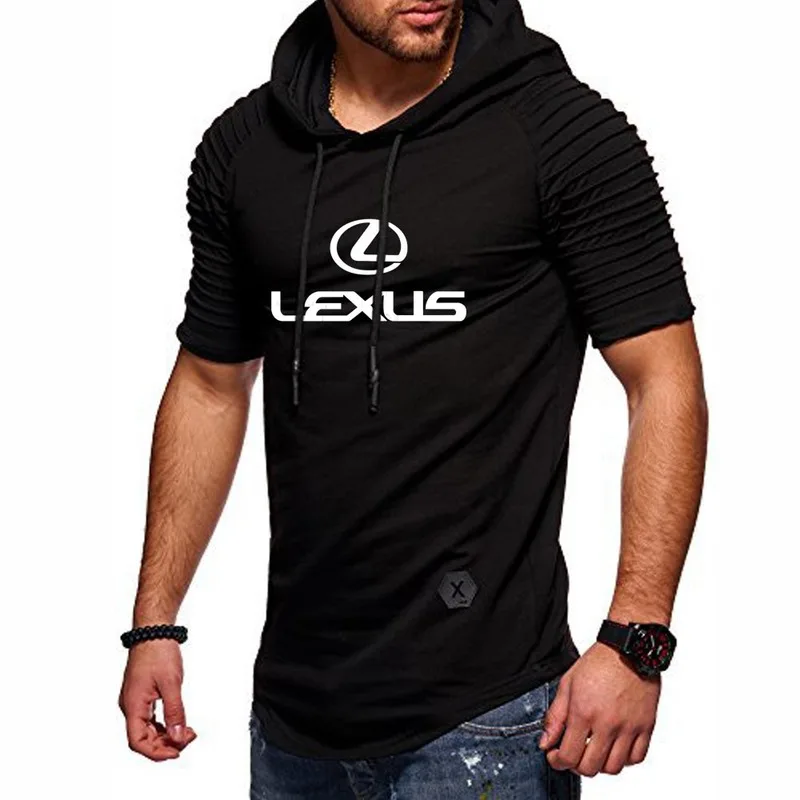 

2021 New Men's T-Shirt Lexus Car Logo Summer Mens Short Sleeve High Quality casual male Hooded Comfortable Cotton T-Shirt