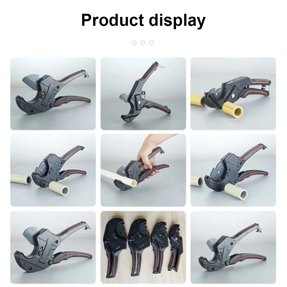 

Multifunctional Pipe Cutter Ratchet-Type Tube Pipe Scissors SK5 Blade Ratchet PVC/PE/VE Tubing Cutter with Lock Hand Tools