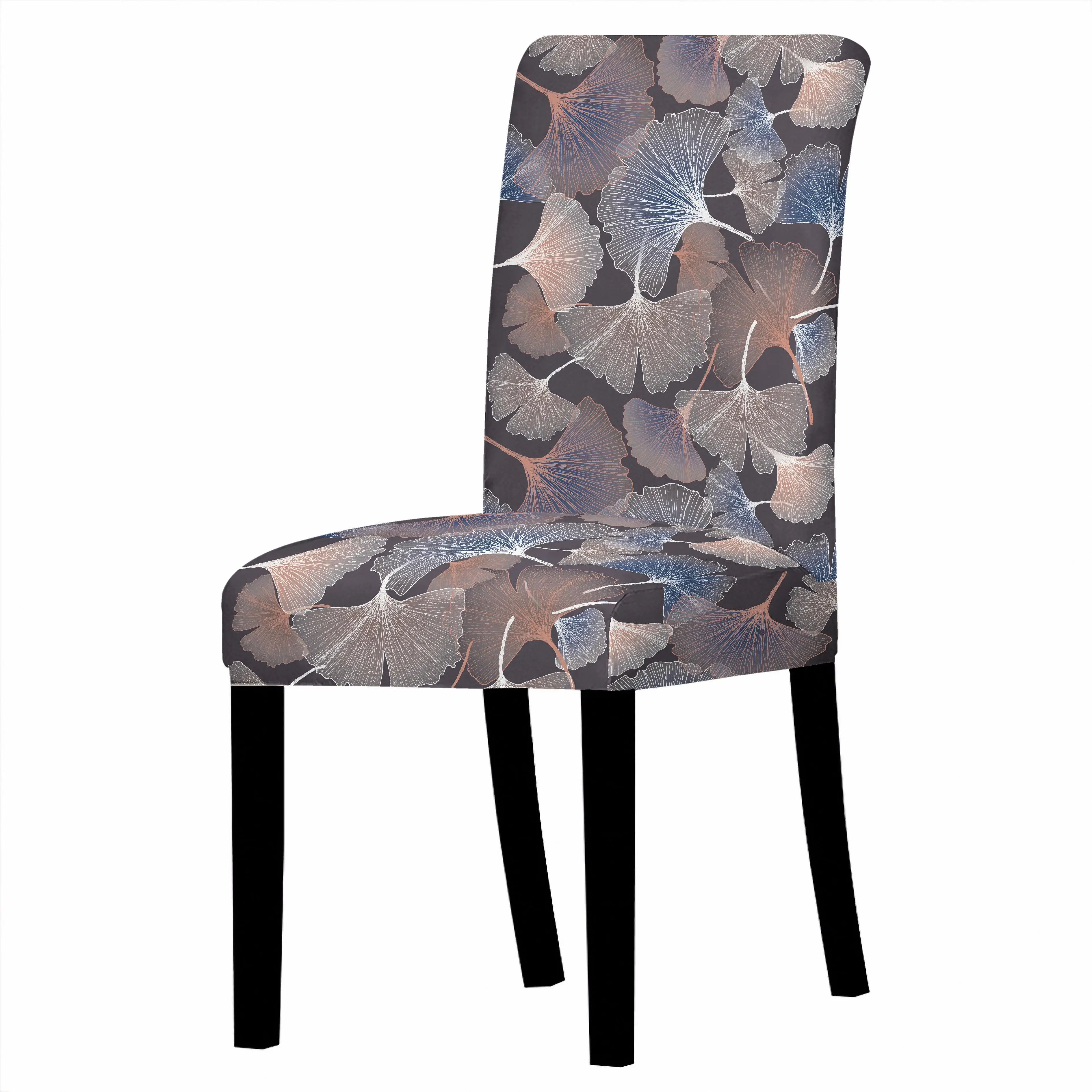 Nordic Leaf pattern Chair Cover Home Dining Elastic Chair Covers Multifunctional Spandex Elastic Cloth Universal Stretch 1PCS