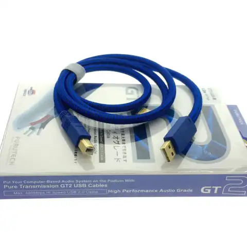 Медный USB-кабель Furutech OCC GT2, аудио USB 2,0 USB-B, серебряное покрытие, Vinshle HIFI