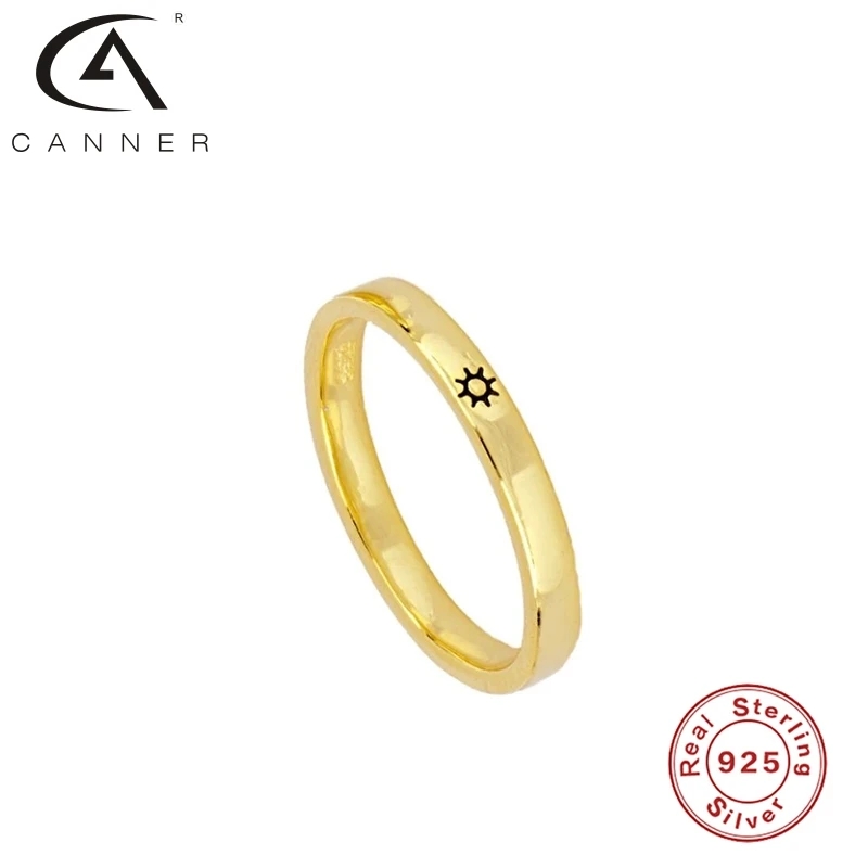 

Женские открытые кольца CANNER в виде звезд и Луны, свадебное ювелирное изделие, кольца на палец из стерлингового серебра 925 пробы, ювелирное из...