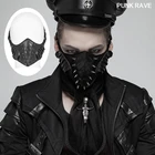 Маски мужские для косплея на Хэллоуин, модные готические крутые маски с заклепками, в стиле панк-рок, из искусственной кожи, WS-300KZM