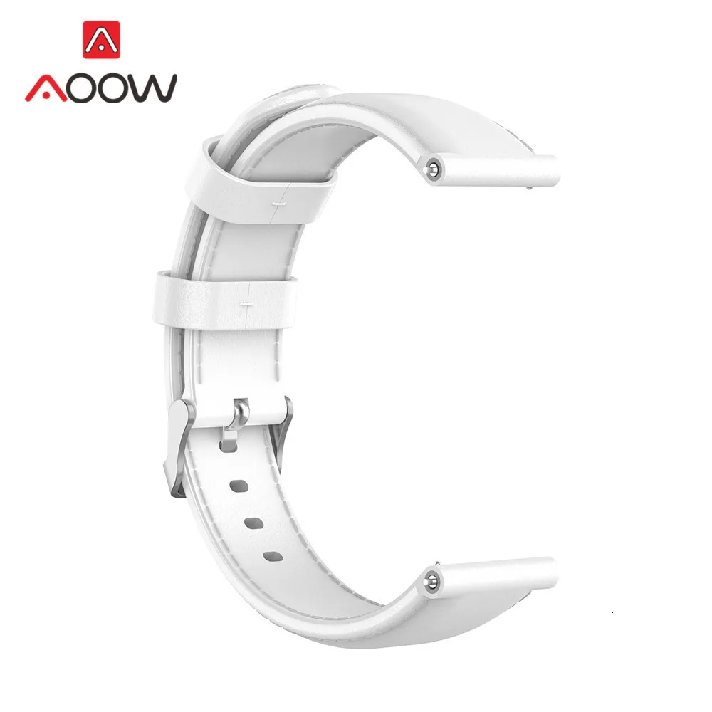 20 мм 22 мм ремешок из натуральной коровьей кожи для samsung Galaxy Watch Active 42 мм 46 мм huawei GT Amazfit bip быстросъемный браслет
