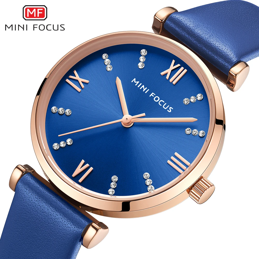 

MINIFOCUS Women Watches Top Brand Luxury Fashion Casual Ladies Watch 30m Waterproof Brown Leather Strap Reloj Mujer Montre Femme