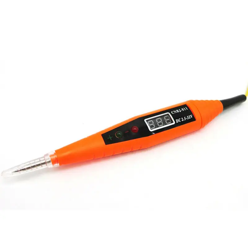 

Car Voltage Test Pen Auto Digital LCD Probe Detector Tester Clip LED light