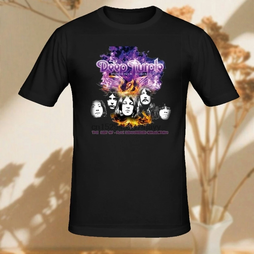 Темно-фиолетовый хард-рок-группы модная мужская футболка с коротким рукавом топы