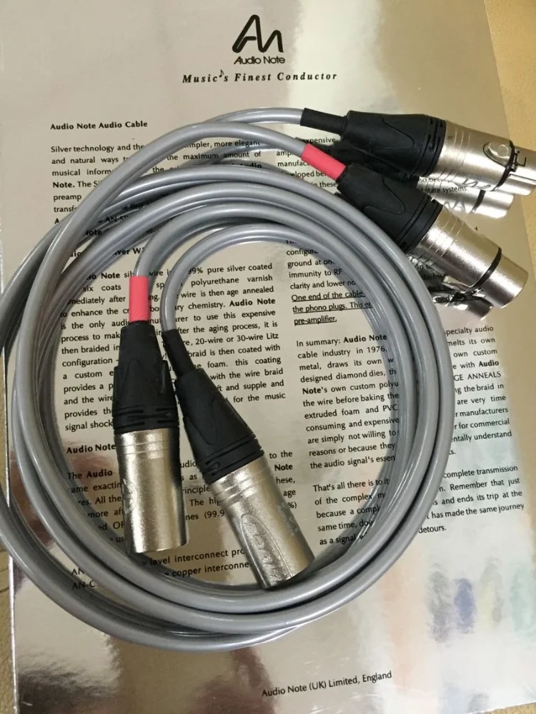 

Audio Note AN-Vx Solid Core 99.99% 20 Pure Silver Audio XLR Balance Cable with Box - 1.5M