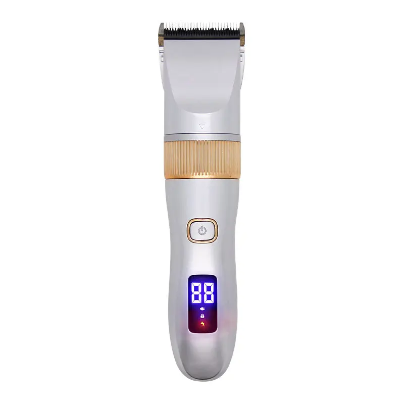 

Waterproof Chargable Barber Scissors Lcd Digital Display Electric Hair Clipper Household Haircuts Machine Bald Head Trimmer