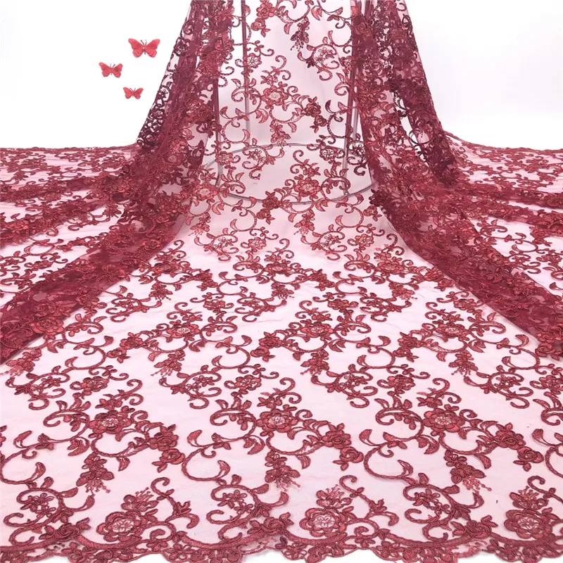 

Cassiel African Lace Fabric Red French Net Lace 2019 High Quality African Sequin Lace Fabric for 2018 French Sequin Fabric