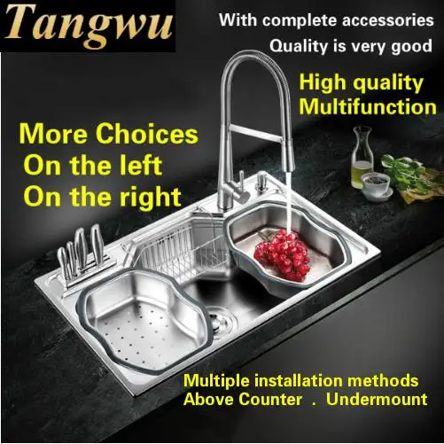 Tangwu модная Высококачественная кухонная раковина толщиной 1 мм пищевой класс 304