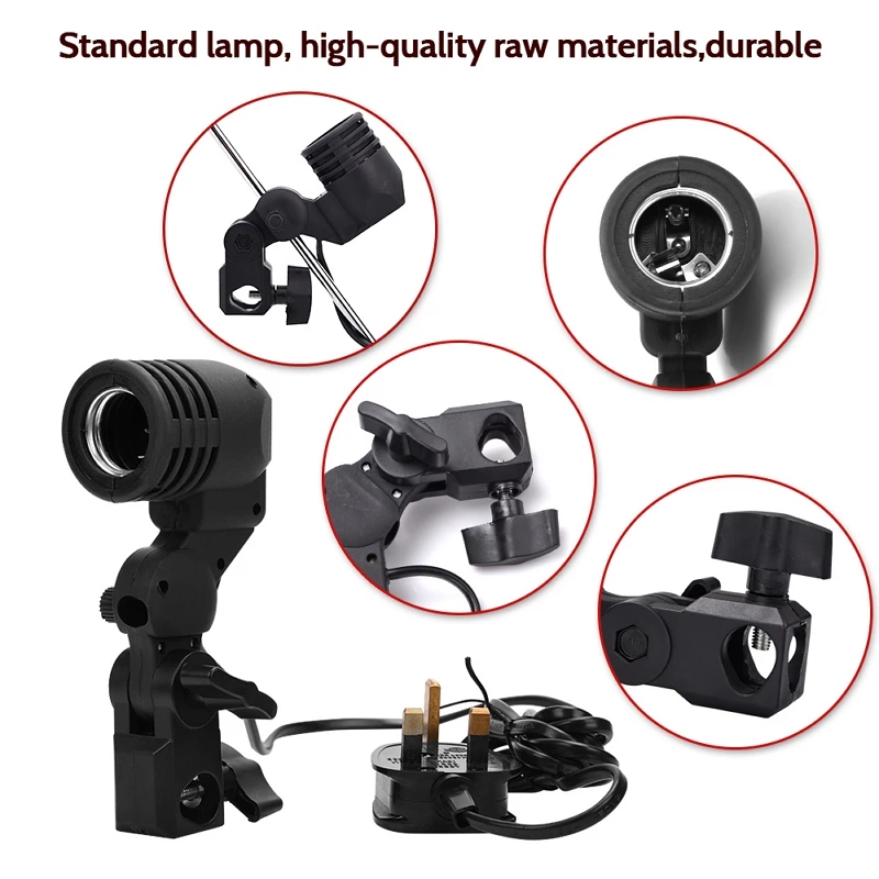 Держатель лампы для фотоссветильник емки и видеосъемки с одной головкой E27