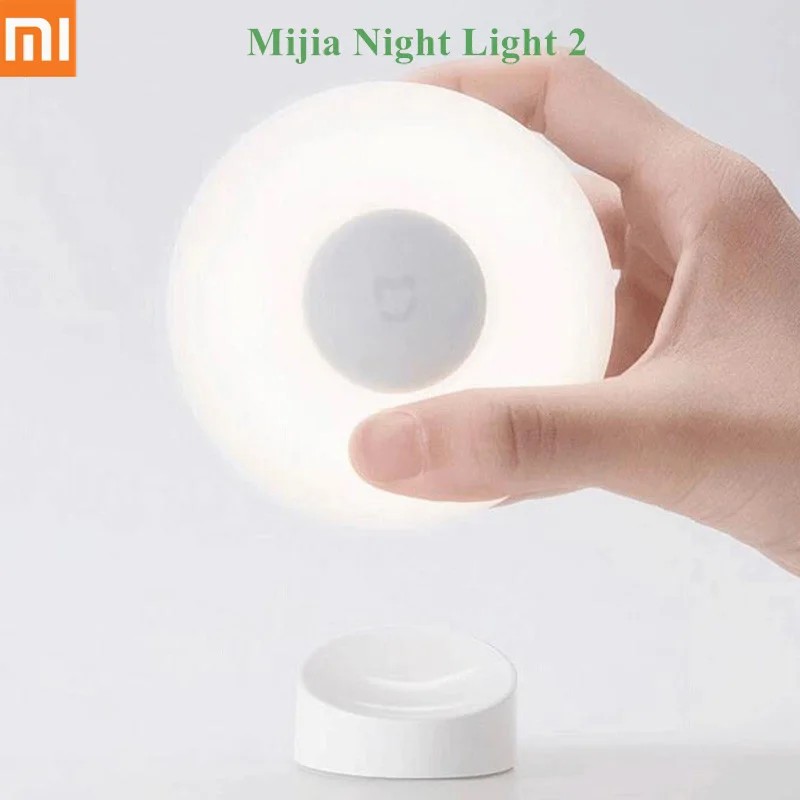 Xiaomi Mijia светодиодный индукционный ночной светильник 2 лампы регулируемая яркость инфракрасный умный датчик человеческого тела с магнитной основой