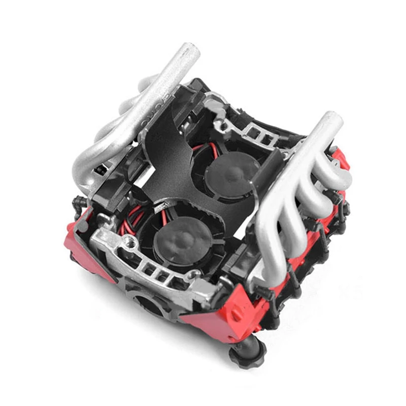 LS7 V8 двигатель охлаждающий вентилятор Радиатор для 1/10 RC TRX4 TRX6 SCX10 90046 VS4