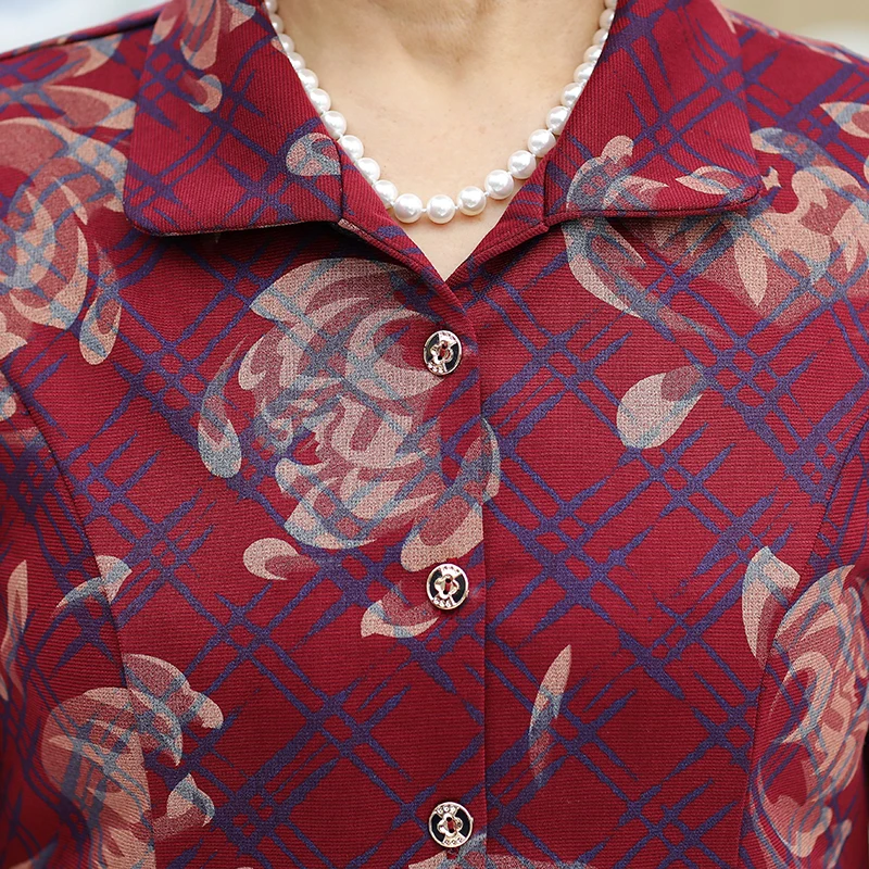 Рубашки для женщин среднего и пожилого возраста базовые секции большой размер 5XL