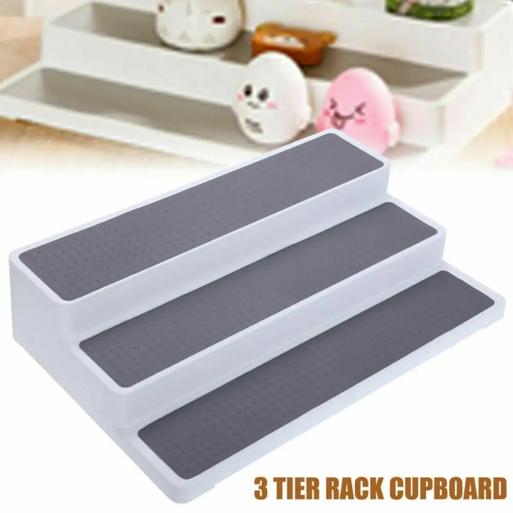 

3-Tier Spice Rack - Modern Design Waterproof and Non Skid For Pantry Shelf or Countertop Organizer Use Kitchen Cabinet Z8N5