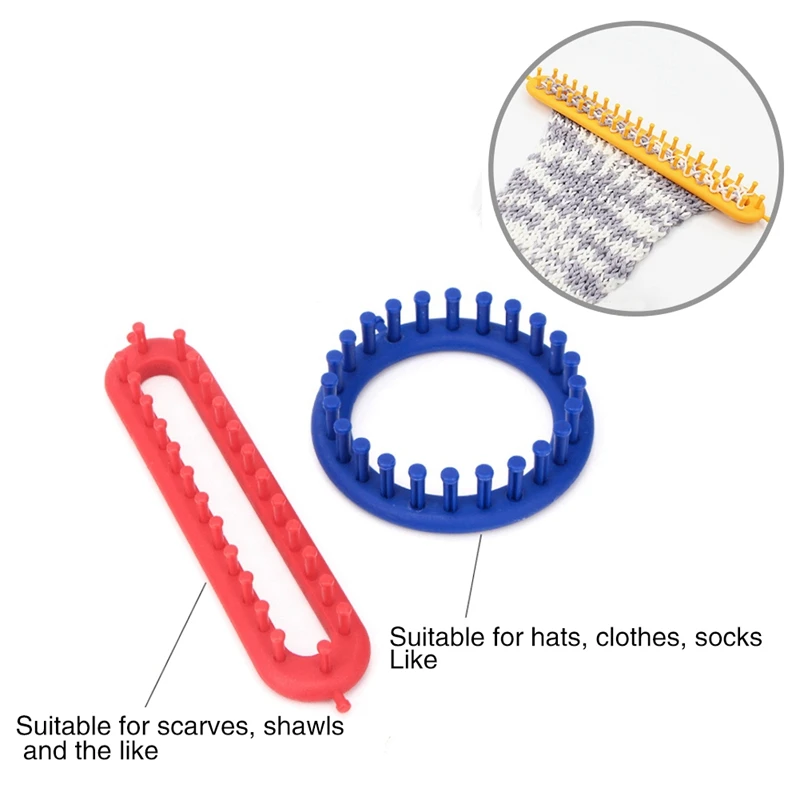 Круглый прямой шарф шапка носки перчатки пластиковая вязальная машина вязание