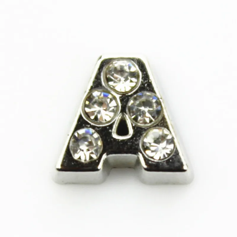 Хит продаж буквы алфавита со стразами в парящее украшение подходит медальоны от