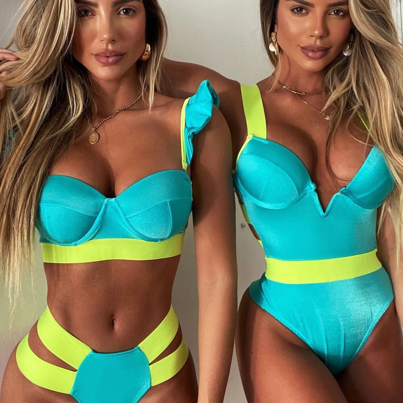 

Sexy Fashion Women Swimsuit personal Push Up High Waisted Ladies Bikini Set Push-Up Large Size Cotton Female Swimsuit Bathing