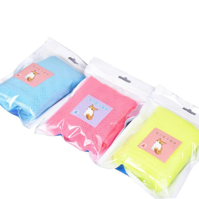 

Mesh Cat Bathing Bag Cats Grooming Washing Bags Cat Bath Clean Bag No Scratching Bite Restraint Cat Supplies Nail Cutting
