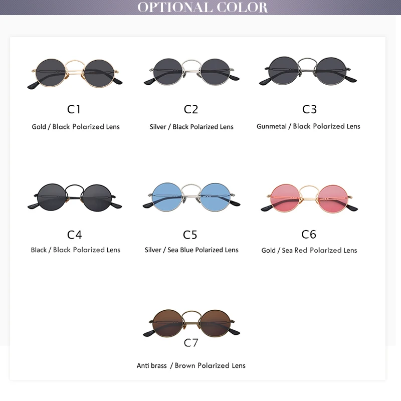 Мужские и женские классические поляризационные Круглые Солнцезащитные очки MAX