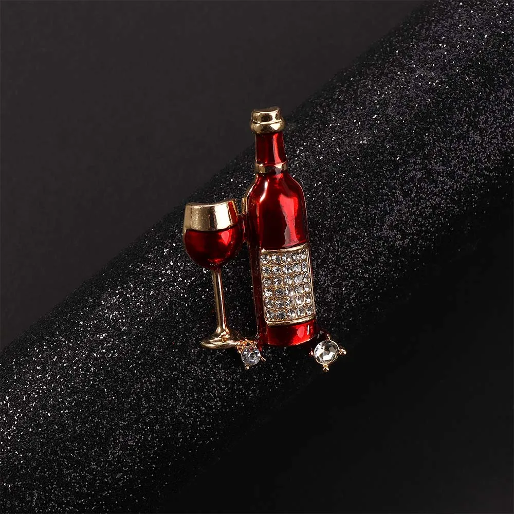 Эмалированные Броши для женщин и мужчин в виде бутылки Красного вина|Броши| |