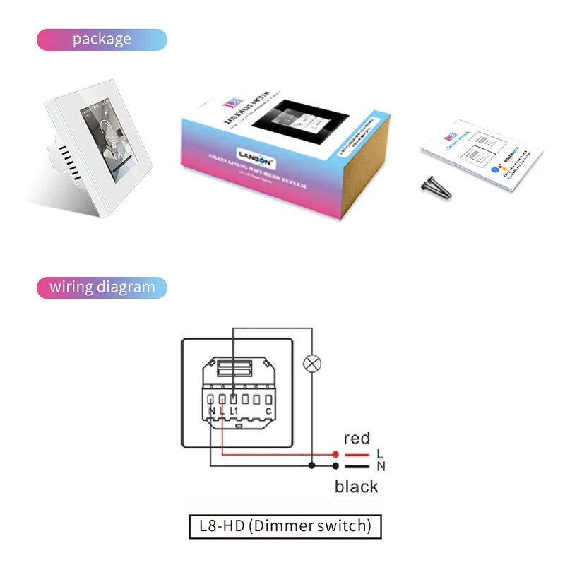 

LCD Smart Wifi Dimmer Switch Work With Apple Homekit Alexa Google Home Assistant Smart Switch For Smart Home EU/US Touch Switch