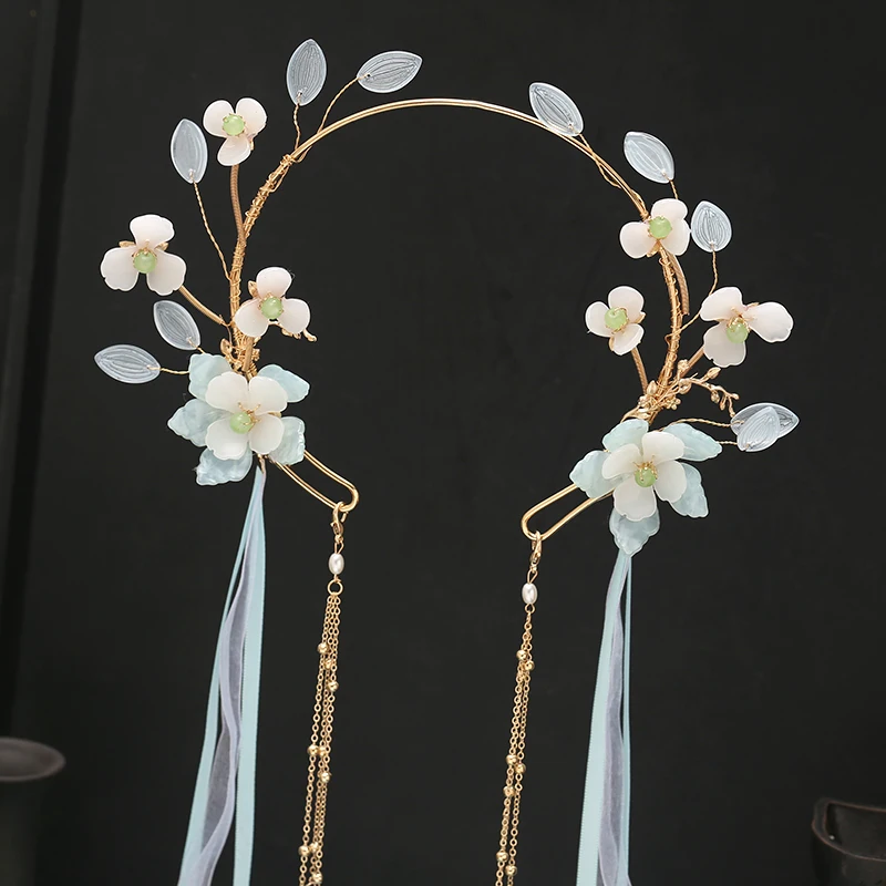 Hanfu Сказочный головной убор с кисточками Buyao головная повязка Корона Античные