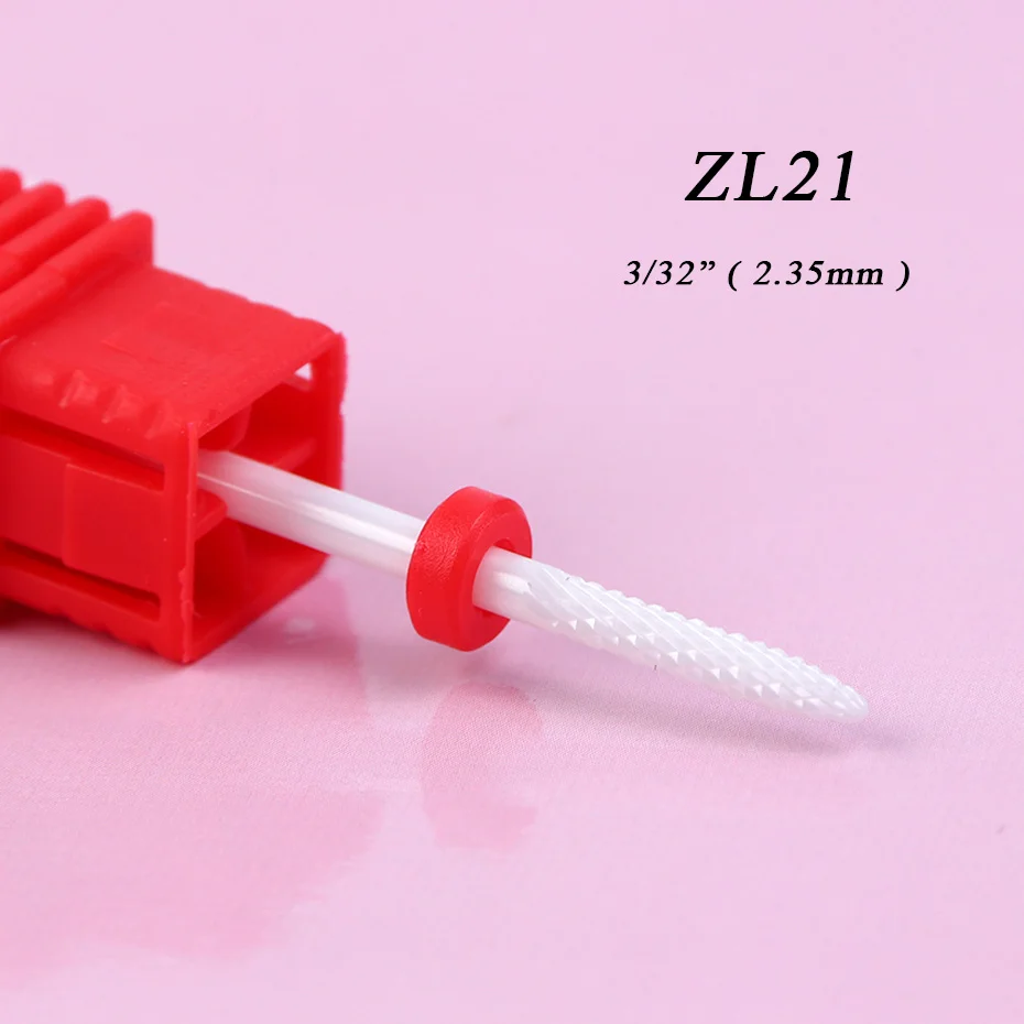 ZL21 1 шт. керамические фрезы для электрических ногтей сверла алмазные фрезы твердосплавные фрезы УФ-гель для удаления маникюрных инструментов BEZL01-25 - Цвет: ZL21