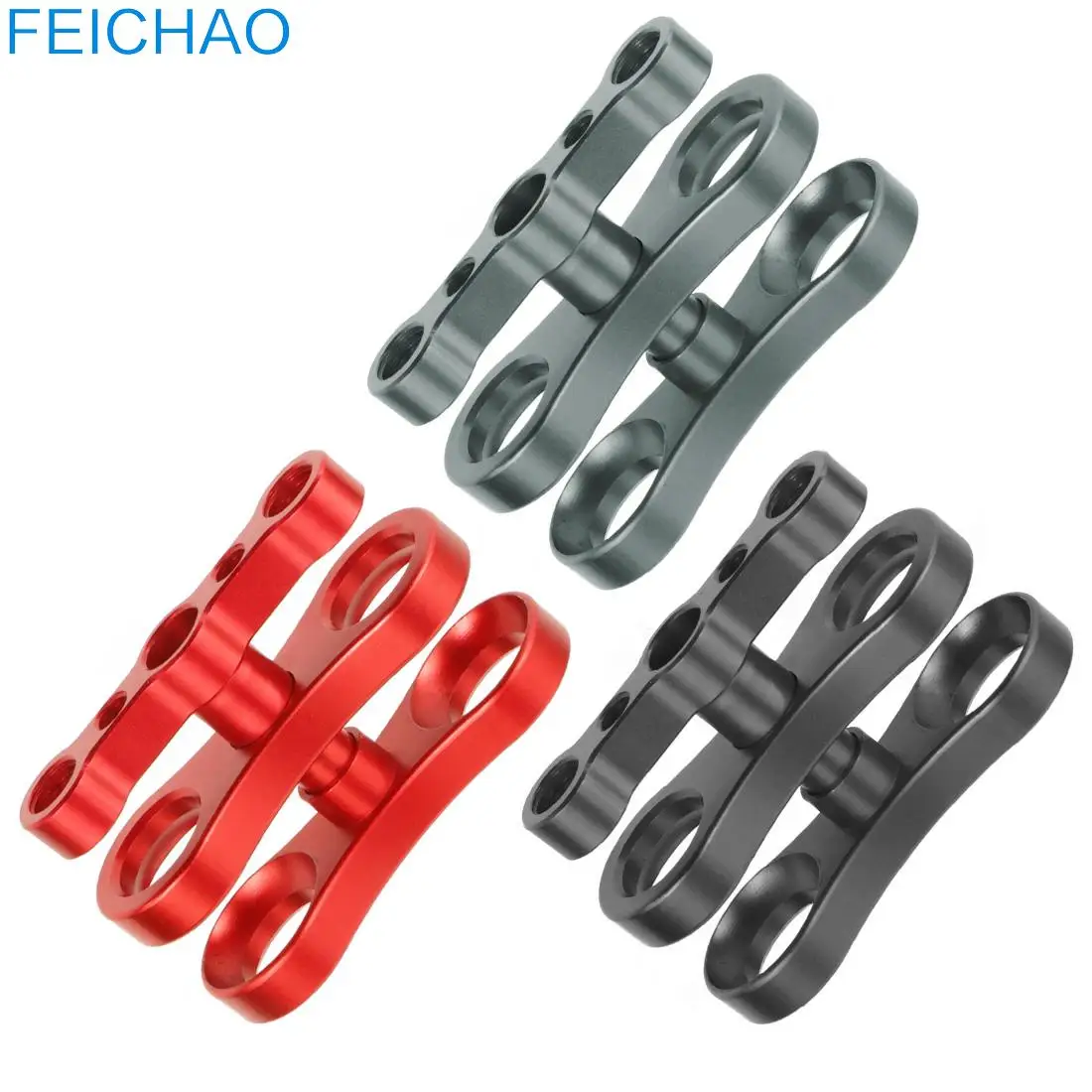 

2x Diving 1 inch Ball Clamp Anti-Drop Tripod Butterfly Clip Joint 1/4 3/8 Mount for Gopro Camera Underwater Light Torch Bracket