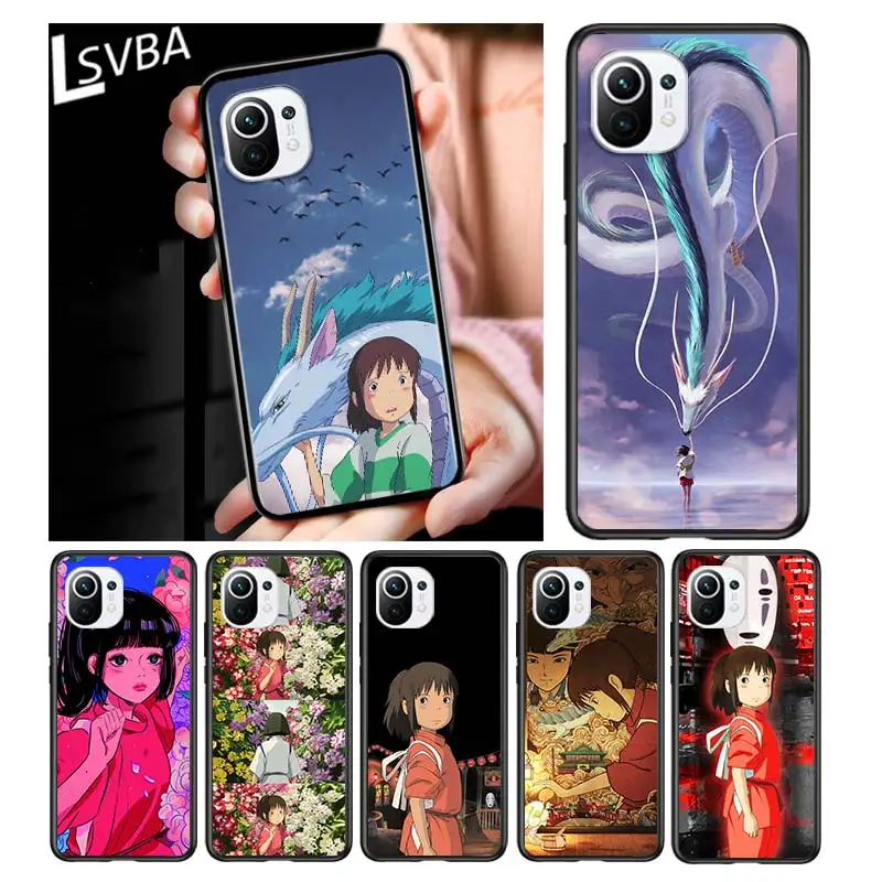 

Spirited Away Anime for Xiaomi Mi 11 10T Note 10 Ultra 5G 9 9T SE 8 A3 A2 A1 6X Pro Play F1 Lite 5G Black Phone Case