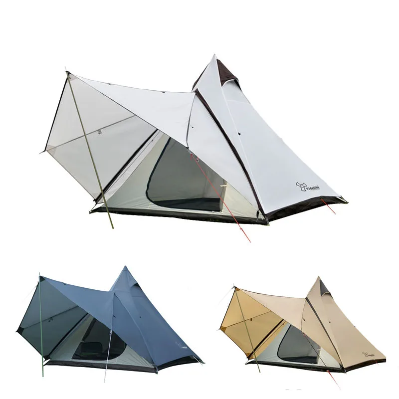 

Vidalido Luxury Indian Yurt Pyramid Tent Large Space Multiplayer Aluminum Pole Outdoor Camping Double Layer Dome Tourist Family