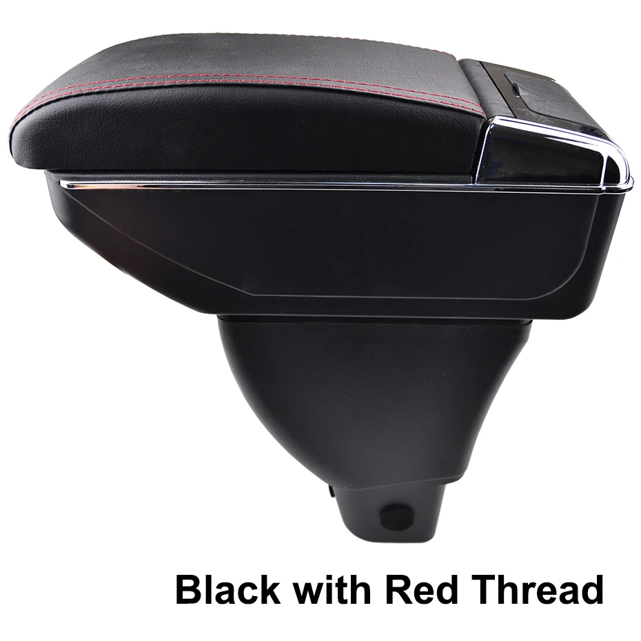 Подлокотник для Toyota Yaris Vitz Echo 1998-2005 двухслойный подлокотник центральная консоль коробка для хранения подстаканник 2000 2001 2002 2003 2004 - Название цвета: Red thread