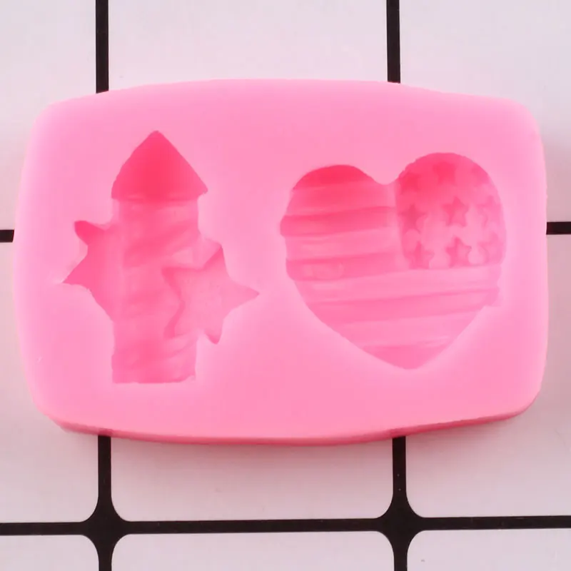 Патриотический 3d-фейерверк наклейка для кексов Топпер помадка Украшение Тортов