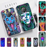 colourful psychedelic trippy art phone case for huawei mate 20 10 9 40 30 lite pro x nova 2 3i 7se