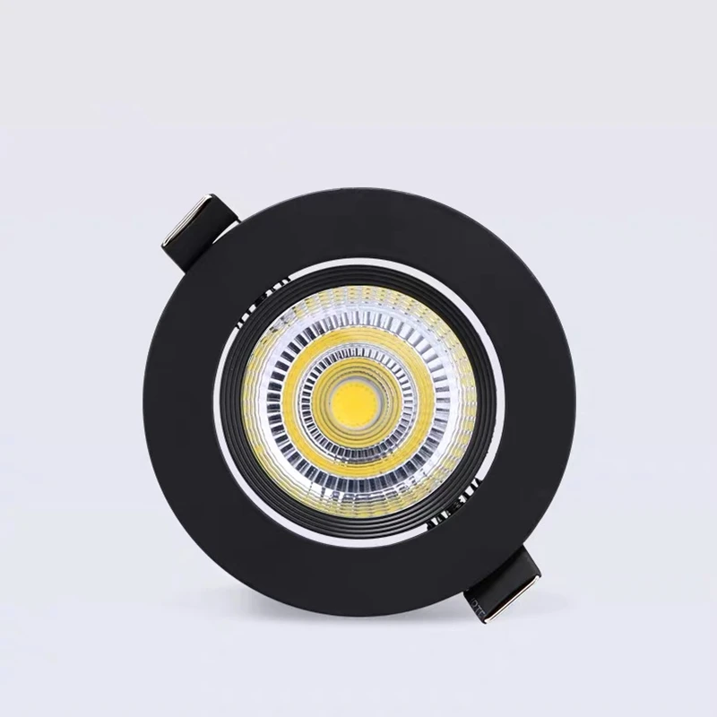 Dimmable светодиодный светильник COB Потолочный Точечный 3 Вт 5 7 9 12 15 18 Светодиодный