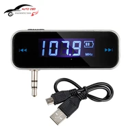 mini wireless transmitter 3 5mm in car music audio fm transmitter for ipod mobile electronic car mp3 player car accessories