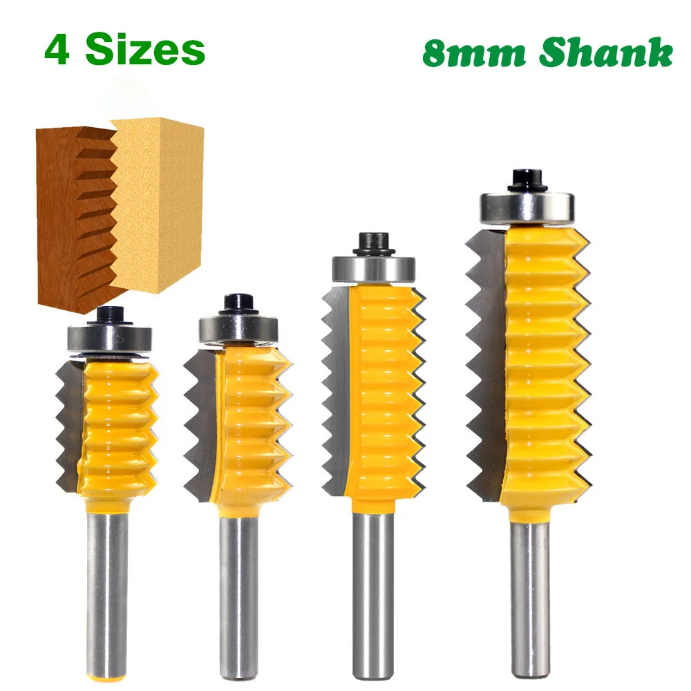 

1pc 8mm Shank Milling Cutter Finger Joint Glue Milling Cutter Raised panel V joint Router Bits