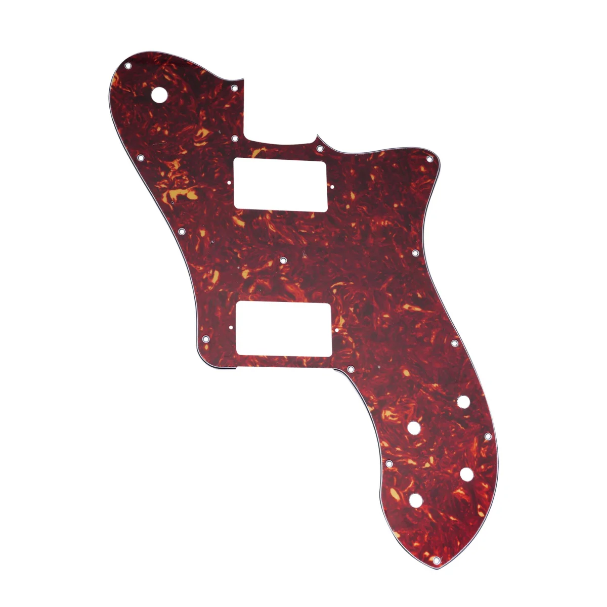 

Musiclily Pro 15 Holes Covered HH Guitar Pickguard for Mexico Fender 72 Tele Deluxe Style Electric Guitar,4ply Vintage Tortoise