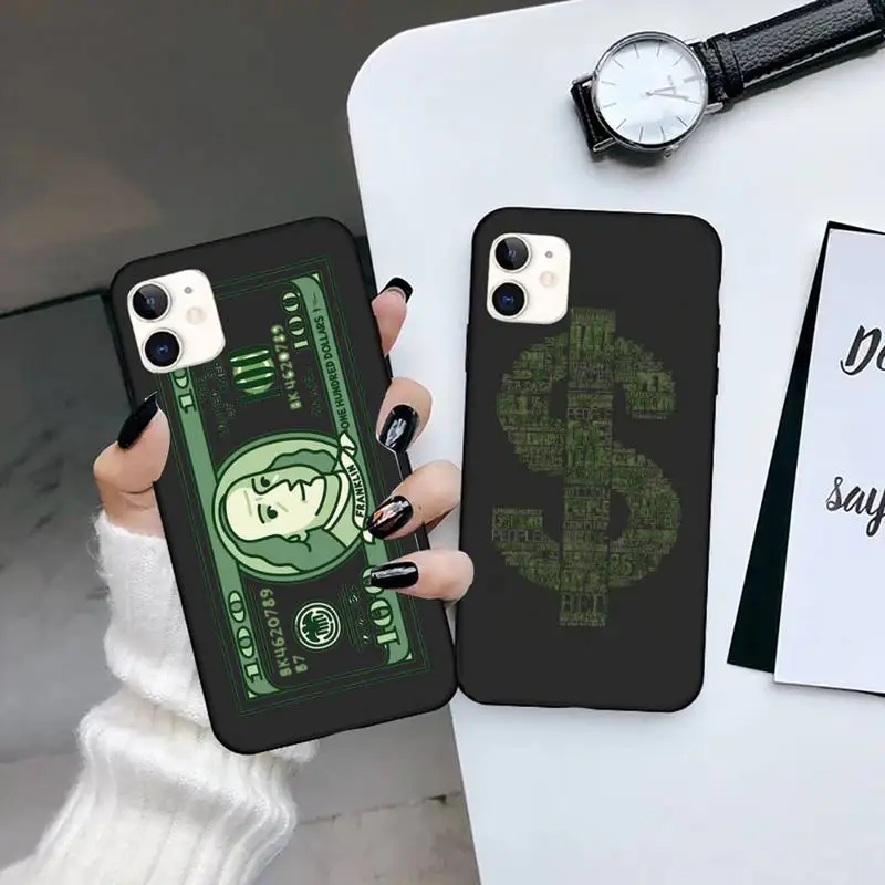

us Big Money 100 Dollars Phone Case for iPhone 7 8 11 12 Pro X XS XR Samsung A S 6 7 9plus 10plus 21s 71 mobile bags