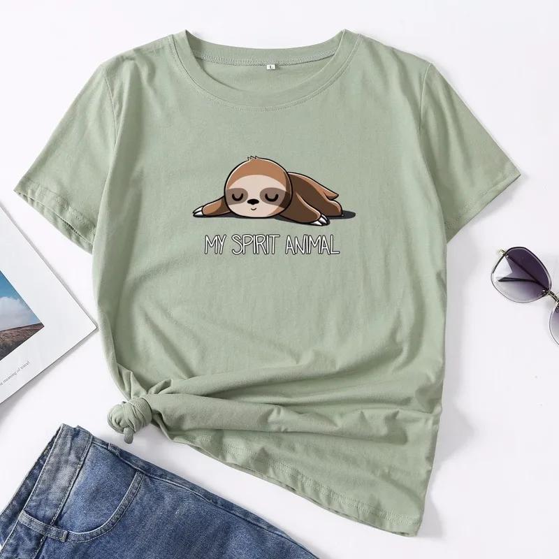 Женская летняя футболка с коротким рукавом из 100% хлопка размера плюс 5XL