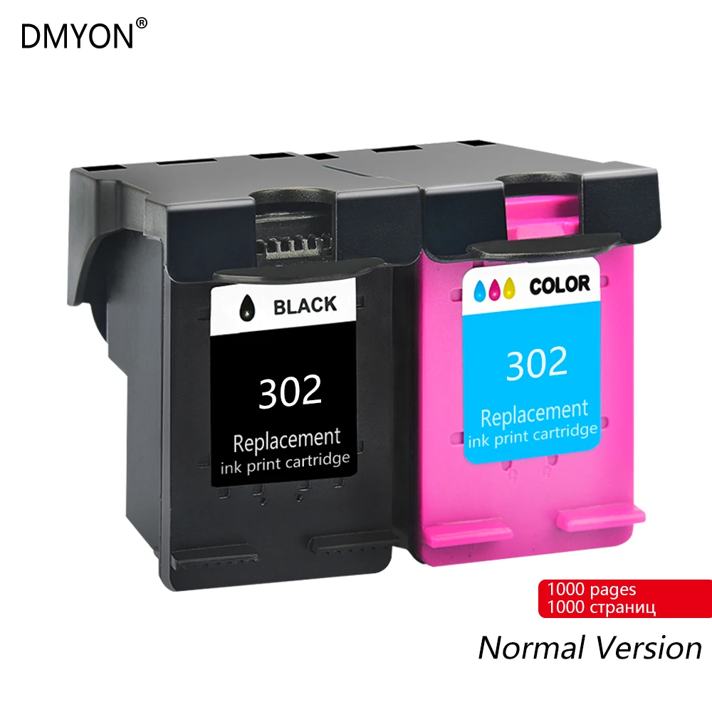 Black Color Normal DMYON 302XL картуш Encre для hp 302 для hp Deskjet 1110 2130 1112 3630 3632 3830 Officejet 4650 4652 принтера чернильный картридж для hp 302 - Цвет: Black Color Normal