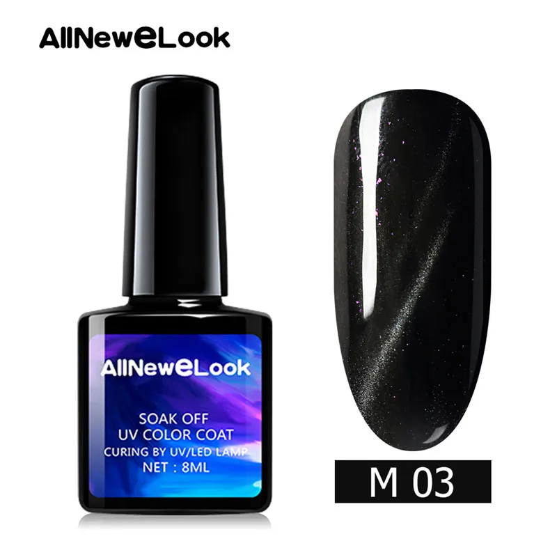 CA003 Allneweook УФ-гель для ногтей Cateye 8 мл Магнитный лазер лак для ногтей клей для ногтей - Цвет: CA003