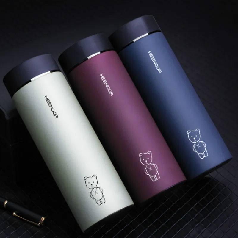 

High Quality Thermos Cup Straight Protable Thermos Cup Bottle Stainless Steel Garrafa De Gua Tea Thermos with Infuser HH50BW
