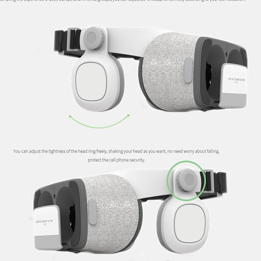 Тканевая bluetooth-гарнитура встроенный VR шлем 3D очки виртуальной реальности беспроводное подключение портативный мини складной широкий просмотр