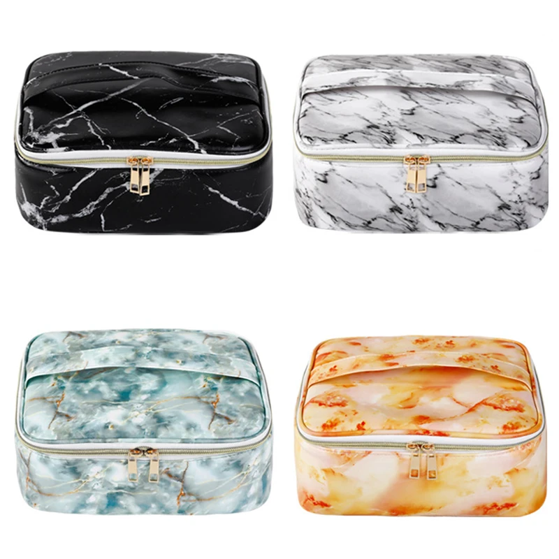 Косметичка с мраморным узором Женский чехол для макияжа губная помада сумка