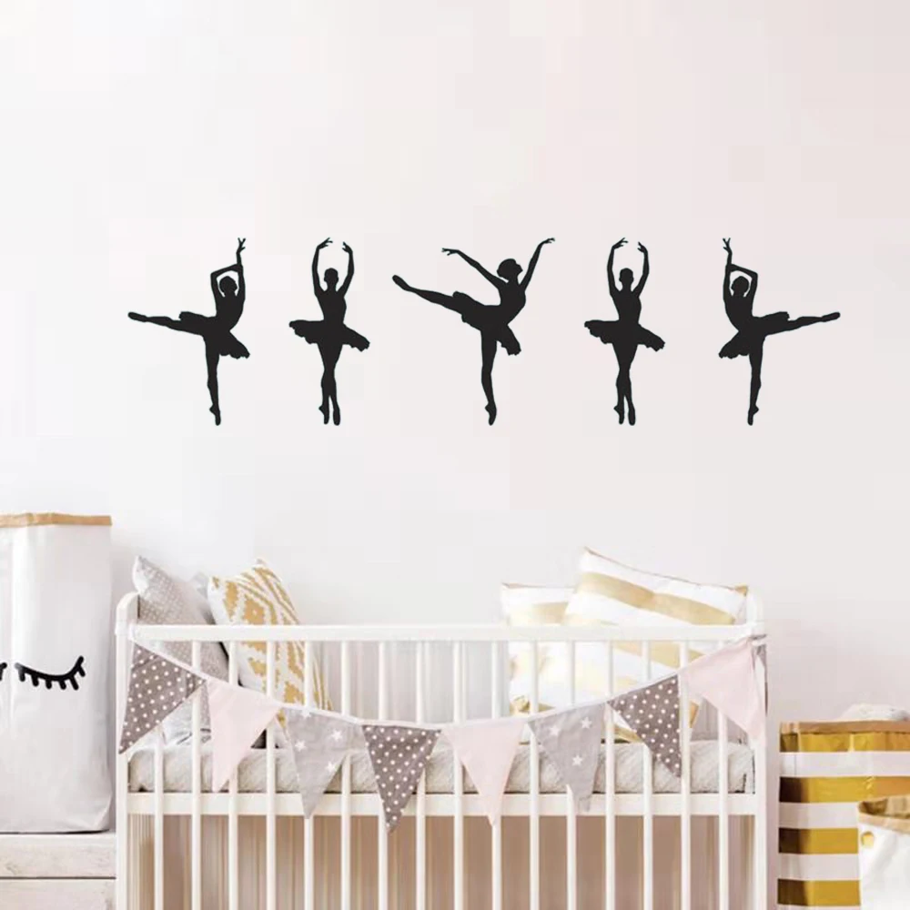 

Set Of 5 Ballerina Wall Stickers Ballet Dancer Decals Vinyl Home Decor For Girls Bedroom Dancing Room Dance Studio Murals